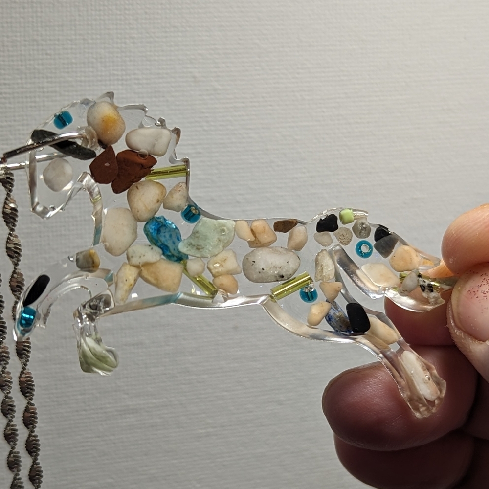 Colorful Mosaic Horse Necklace